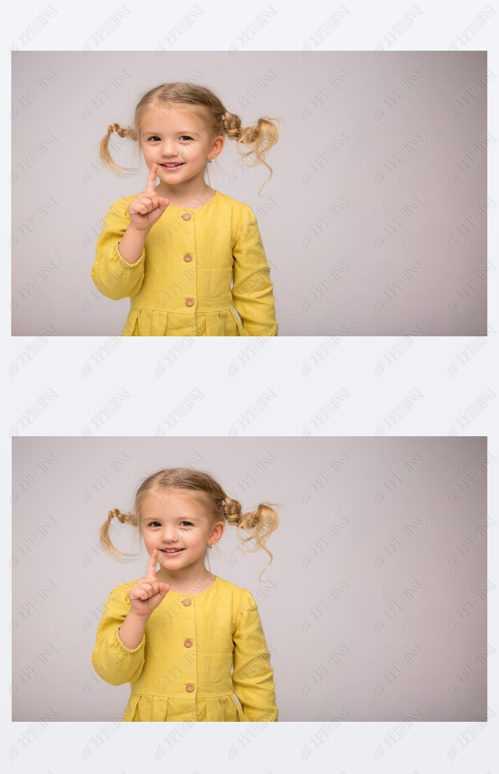 cute little girl in yellow dress