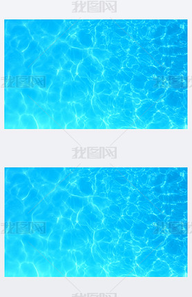 Blue color water in swimming pool rippled water detail backgroun