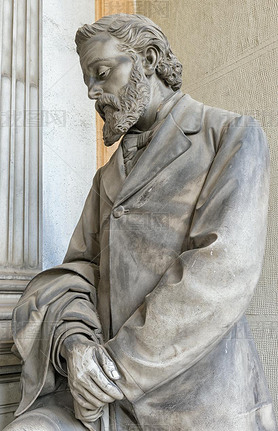 Marble statues in the cemetery