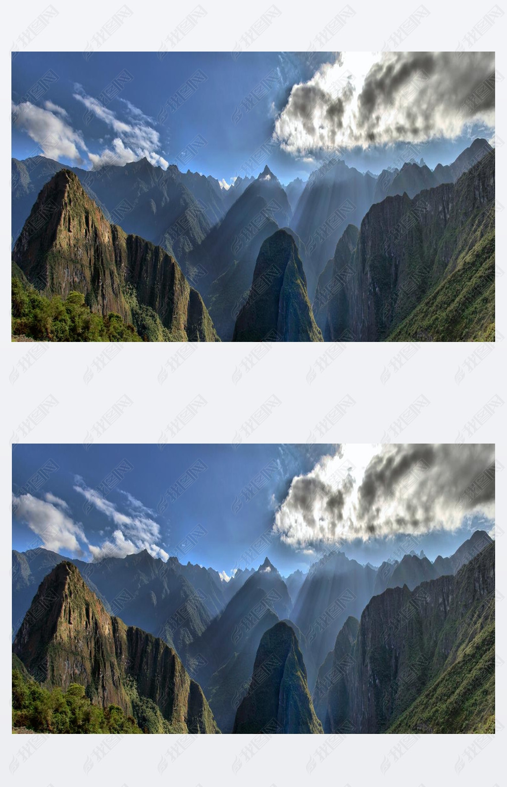 View of Andes Mountain Range - Machu Picchu