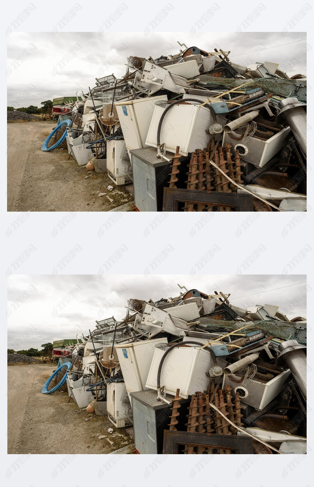 Pile of Scrap Metal for Recycling