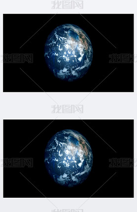 Extremely detailed and realistic 3D illustration of an Earth like Exoplanet. Shot from space. Elemen