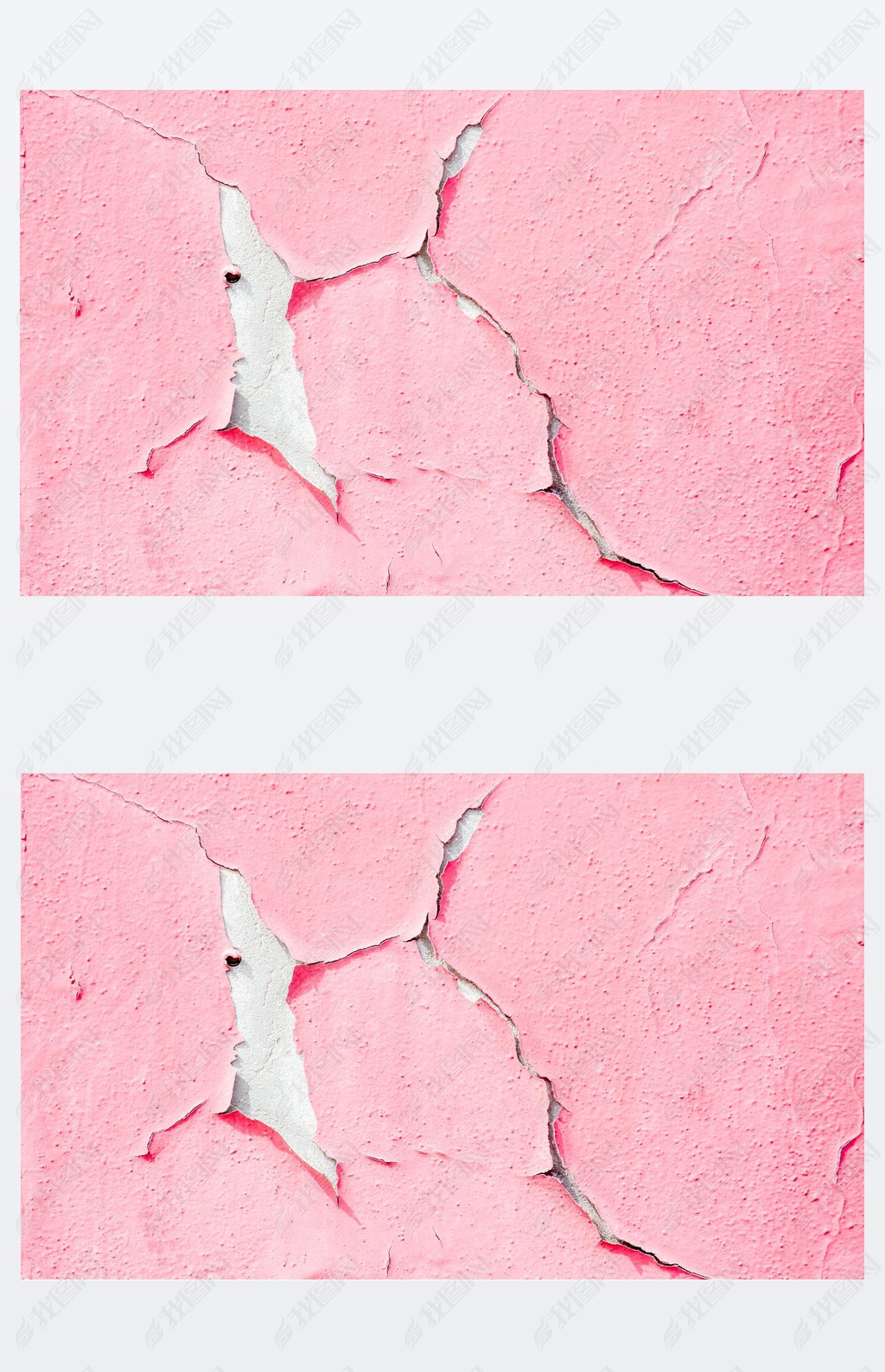 wall with cracking pink paint, texture, style grunge, space for text, space for copy