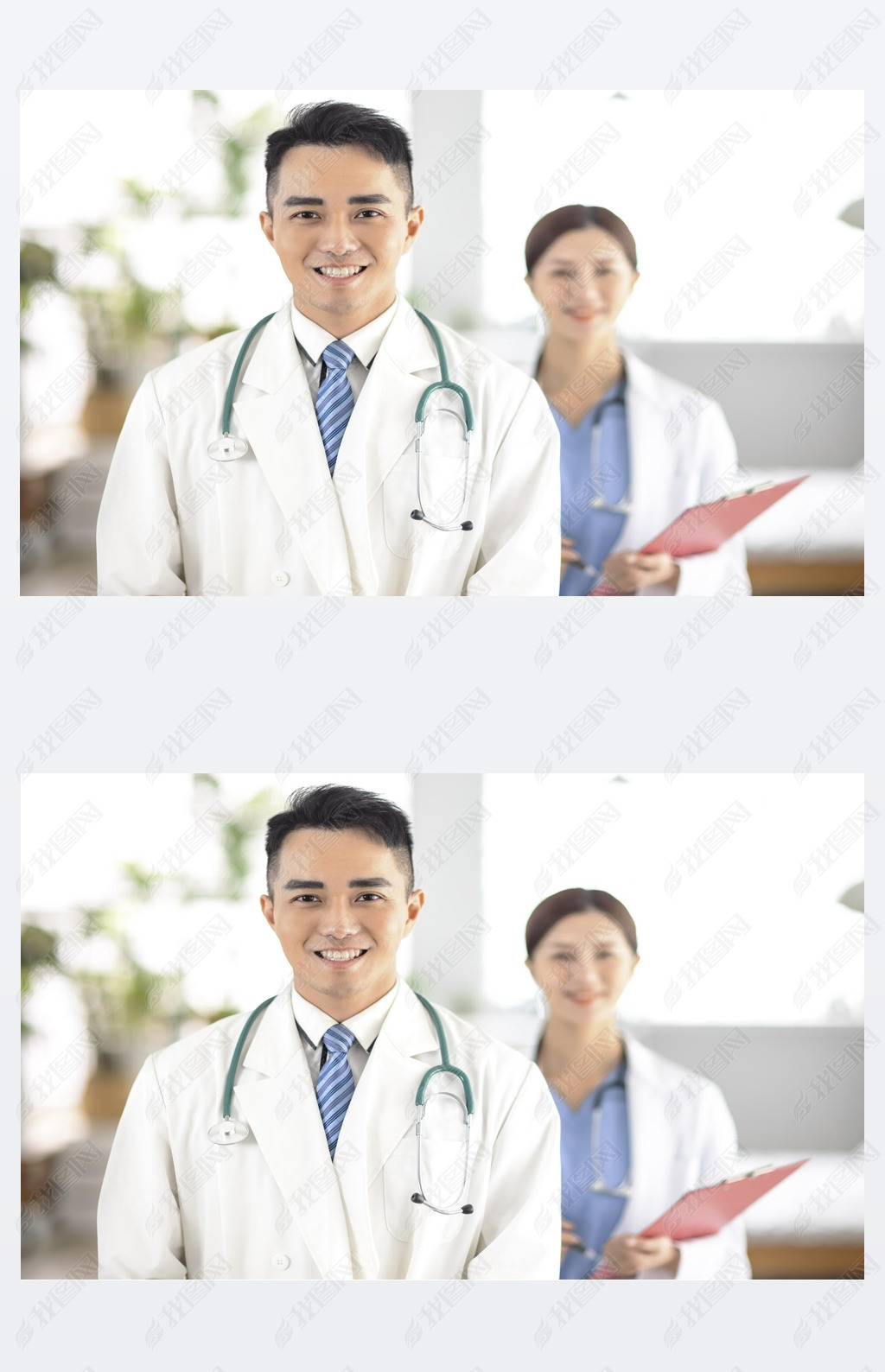 two doctors standing in Hospital