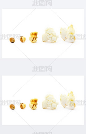 Fresh popcorn isolated