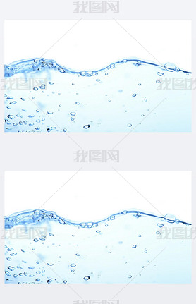 Water we splash isolated on white background