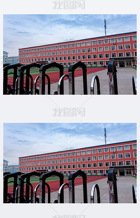 China, Heihe, July 2019school building, streets of the Chinese city of Heihe in the summer