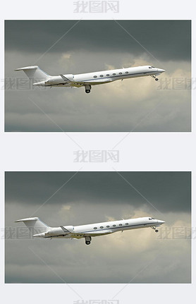 Modern corporate jet