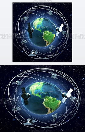 Satellites around earth