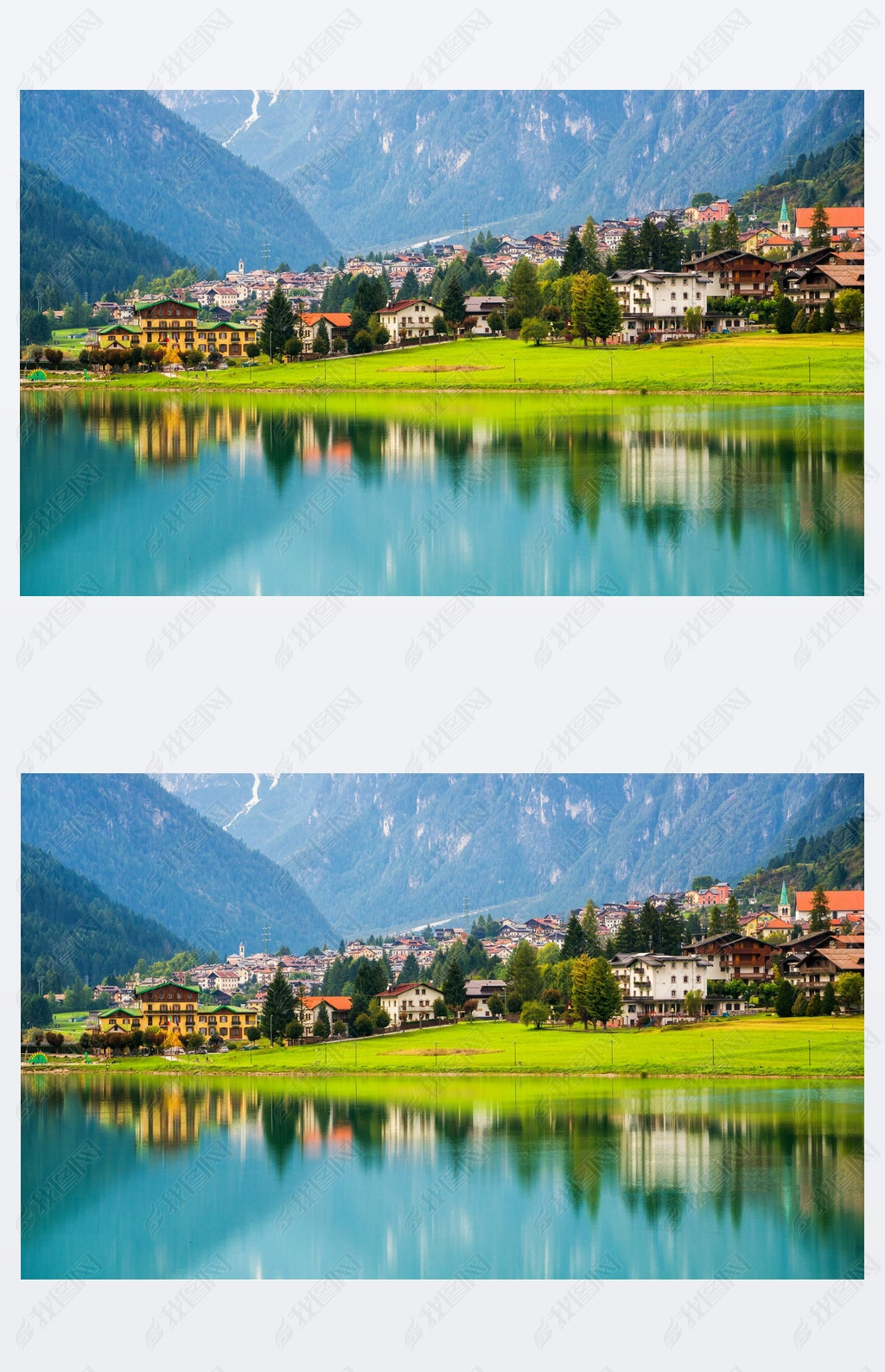 Mountain village in Auronzo di Cadore, Italy