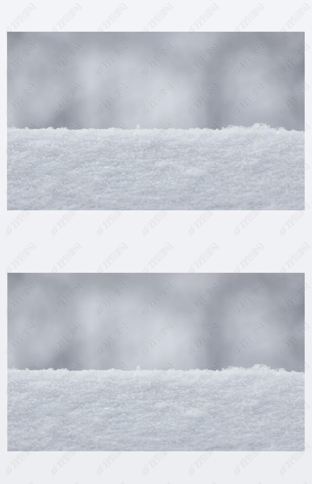 Fresh Snow Texture Background Closeup, Large Detailed Macro Pattern, Gentle Bokeh, Horizontal