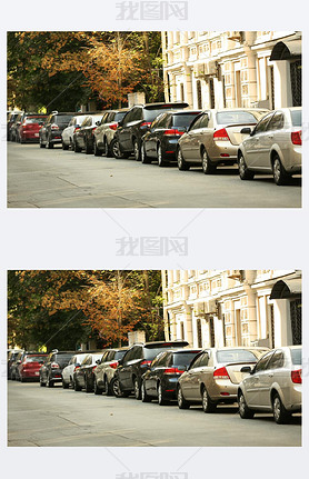 Cars on parking