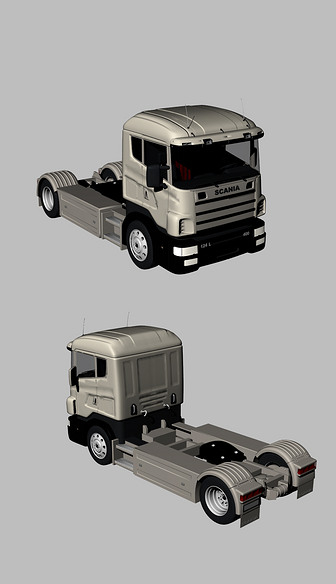 重型卡车3D模型