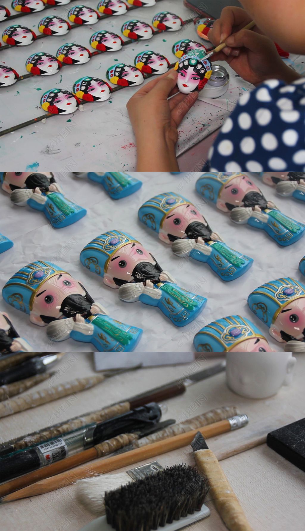 手绘公仔手工制作工艺品绘画过程旅游纪念品