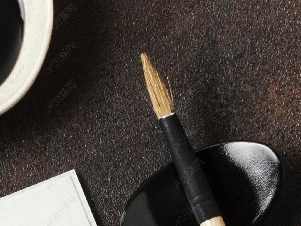 29中国风水墨画展示纸张样机3