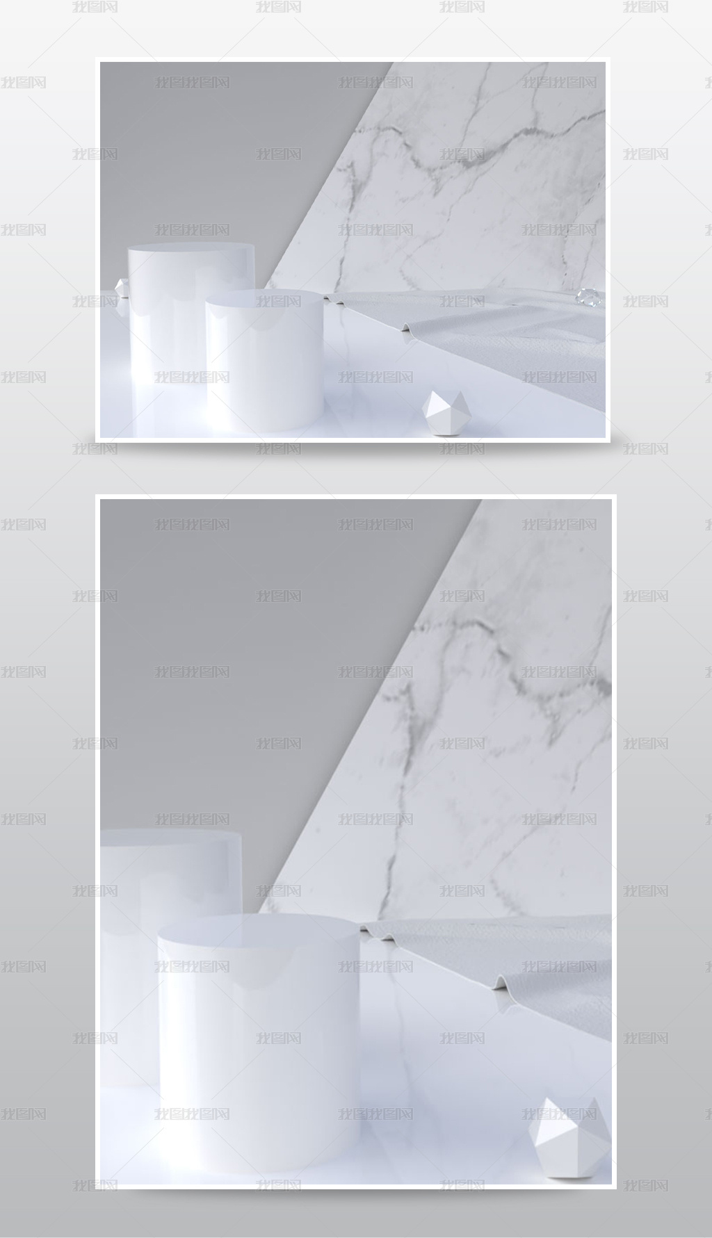 C4D简约白色背景图片素材模板下载_海报banner背景-我图网