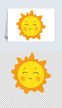 矢量图卡通手绘贴纸儿童可爱海报幼儿园太阳