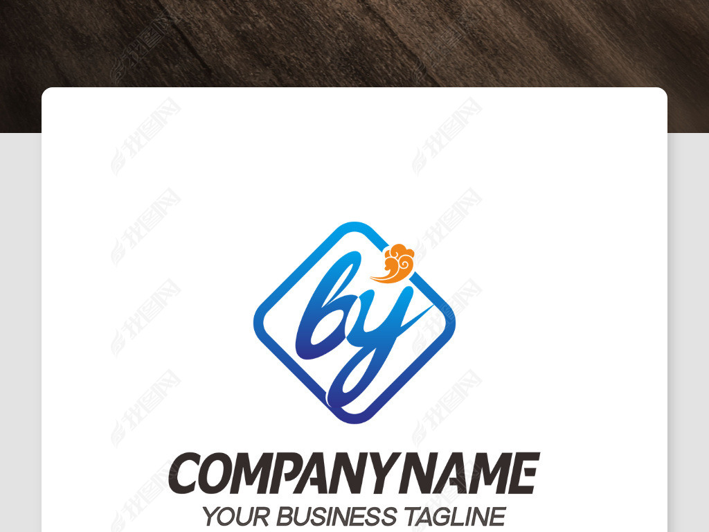 带by的logo设计by型标志个性象征意义