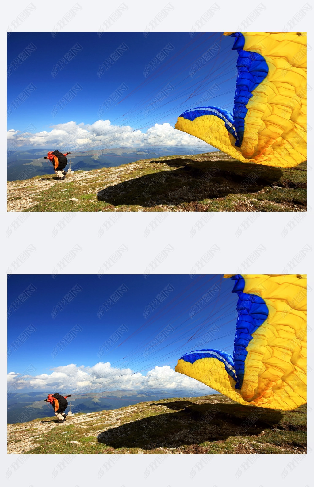 Mountain paragliding