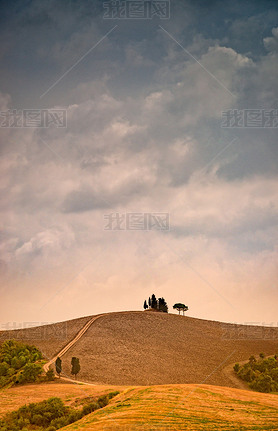 Thunderstorm view over Tuscany