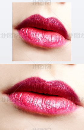 Woman lips makeup