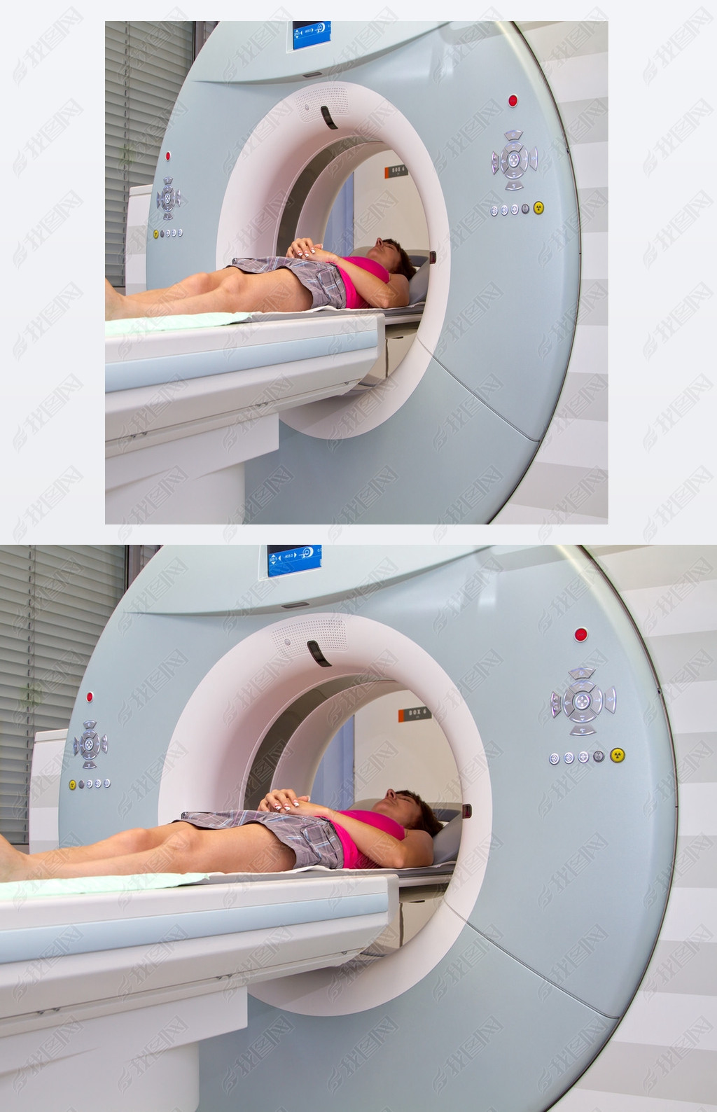 原创作为患者的磁共振扫描仪正在调查的女人.