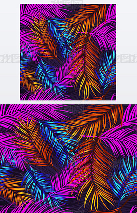 Tropical fashion floral pattern, in Hawaiian style