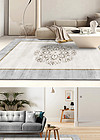 现代简约北欧轻奢抽象花朵创意地毯地垫图案设计