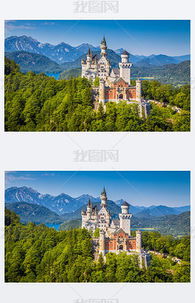 Neuschwanstein Fairytale Castle near Fussen, Baria, Germany