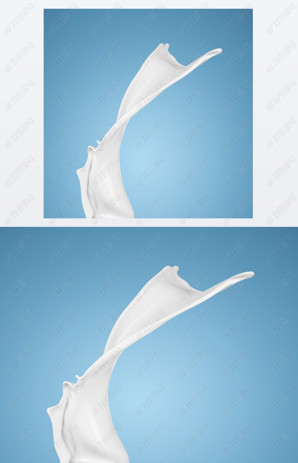 原创牛奶或白色的液体飞溅版权可商用