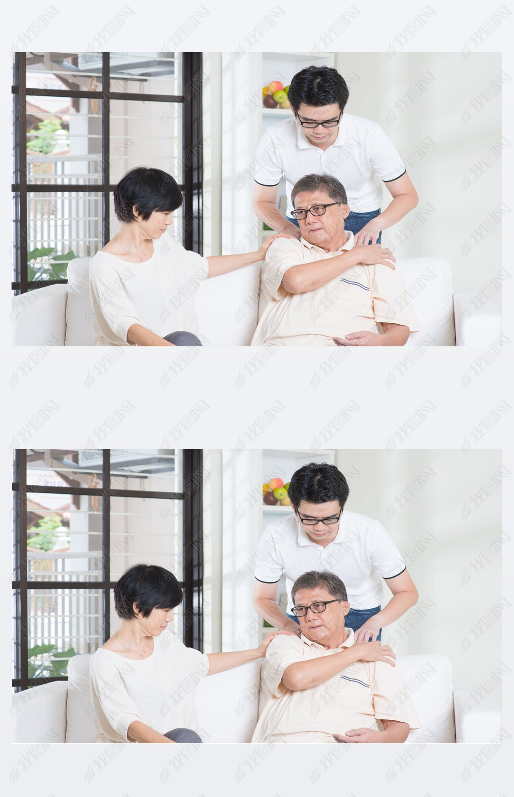 Senior man shoulder pain