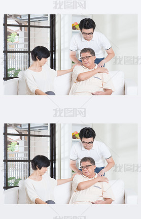 Senior man shoulder pain