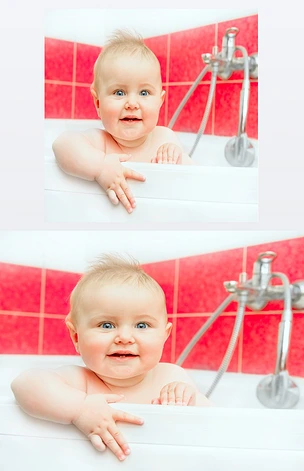 婴儿在浴