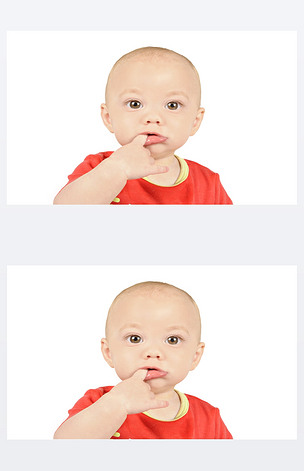 原创在他的手指吸的婴儿波茵红色衬衫版权可商用