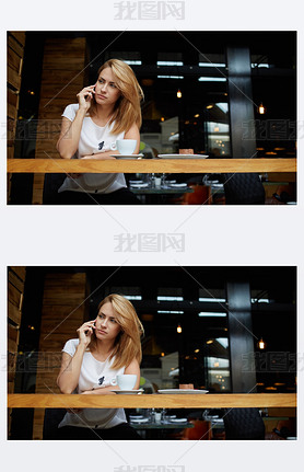 Woman hing mobile phone conversation