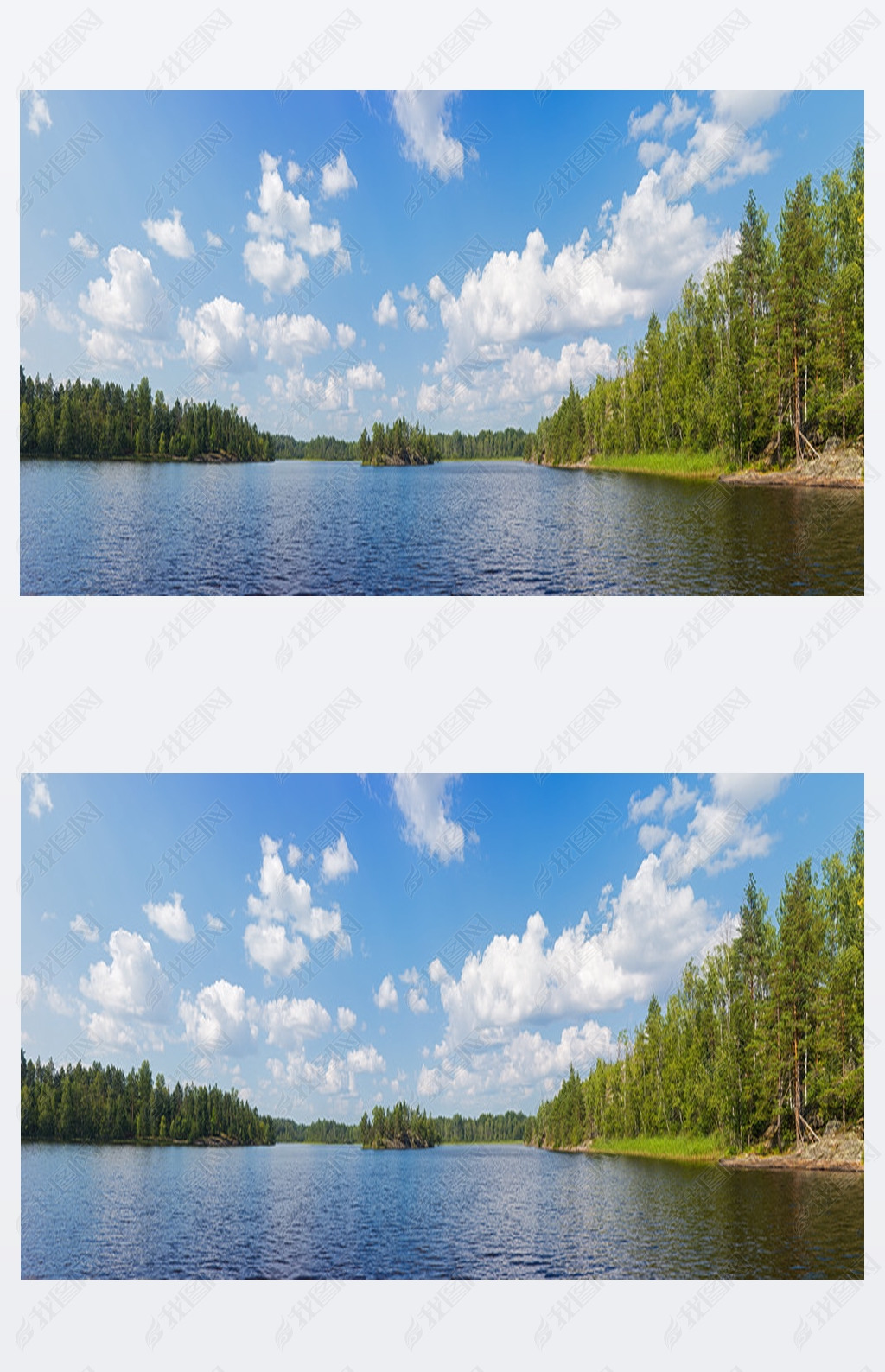 Summer lake panorama