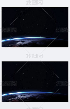 High resolution image of Earth in space. Elements furnished by NASA