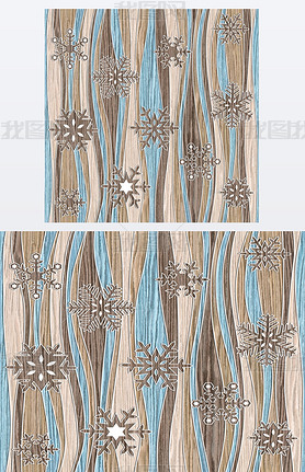 Christmas background with snowflakes - seamless background - wood texture