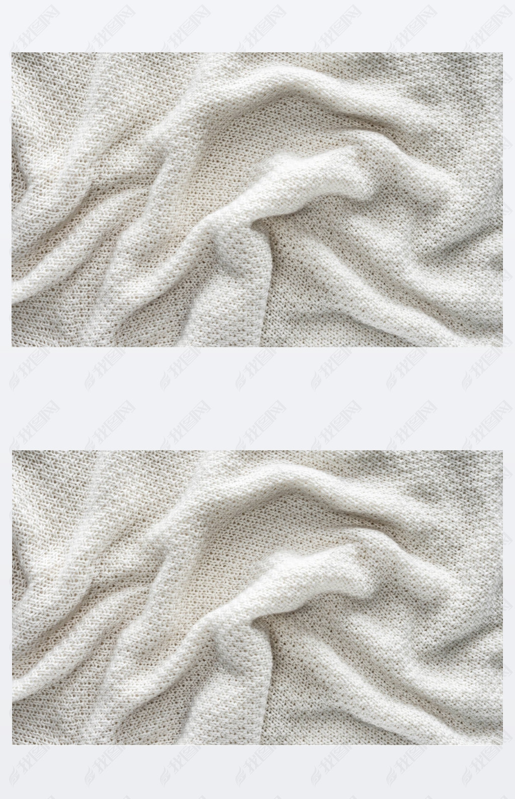 全框架波浪白色针织布为背景