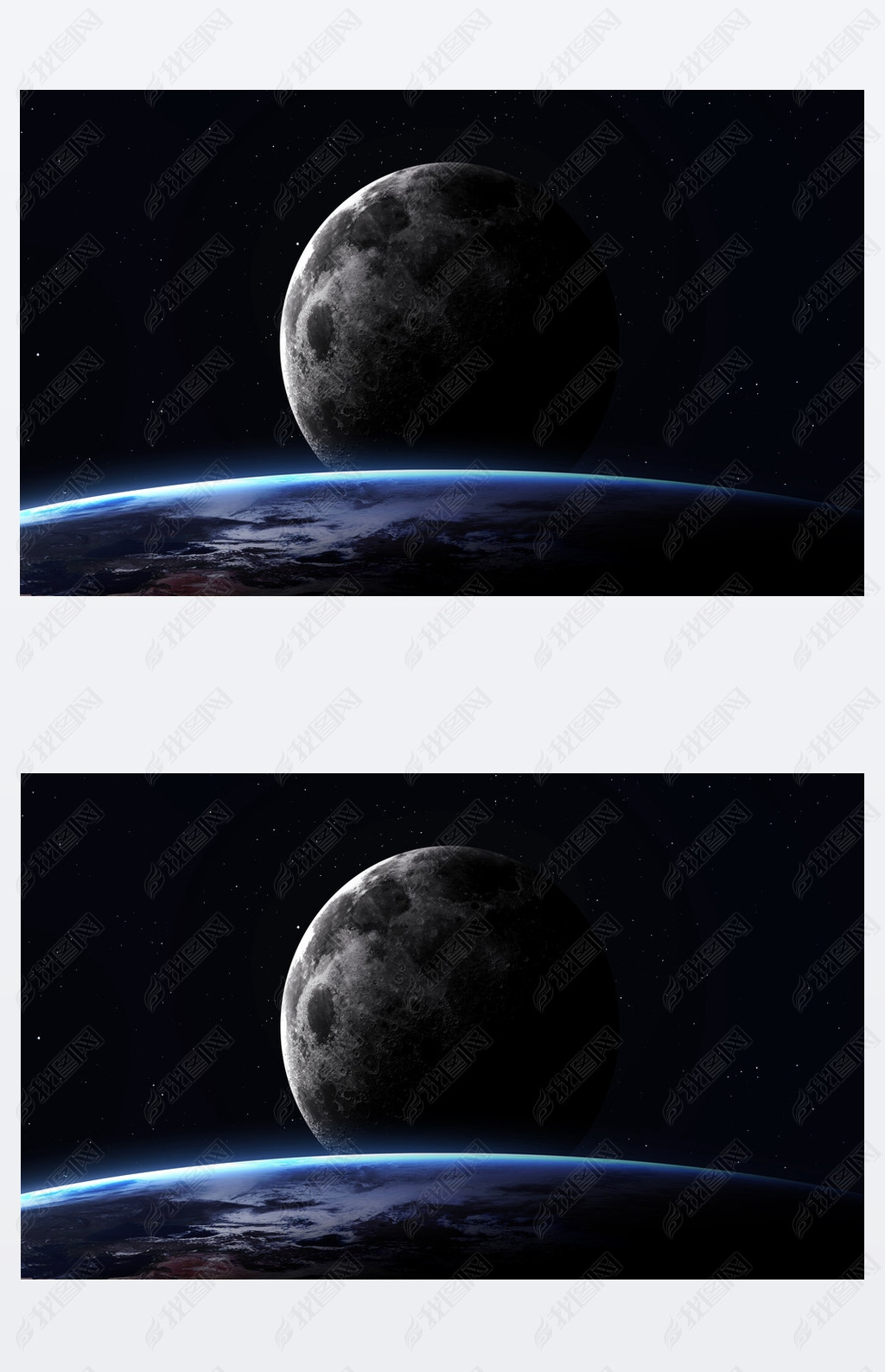 High resolution image of Earth in space. Elements furnished by NASA