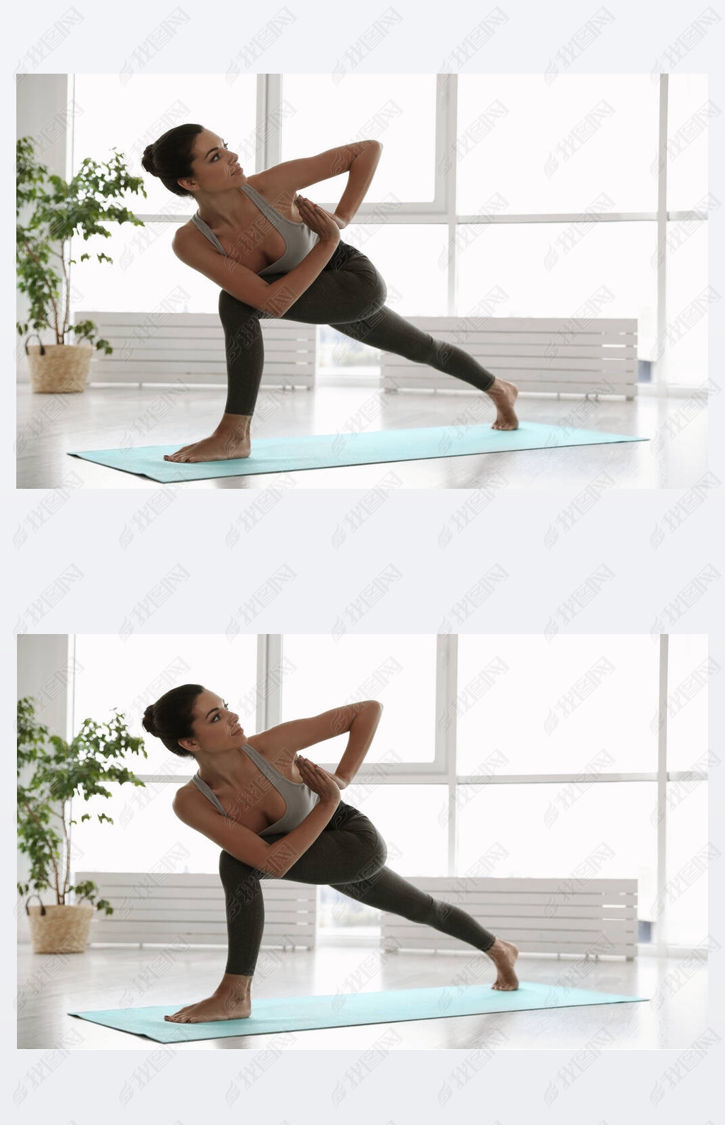 Ů٤ݲϰת͹. Parivrtta Anjaneyasana