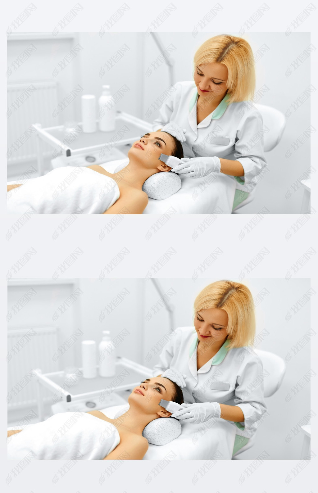 Skin Care. Ultrasound Citation Facial Peeling. Skin Cleansing 