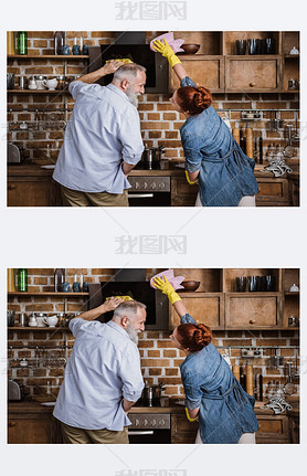 Mature couple in kitchen