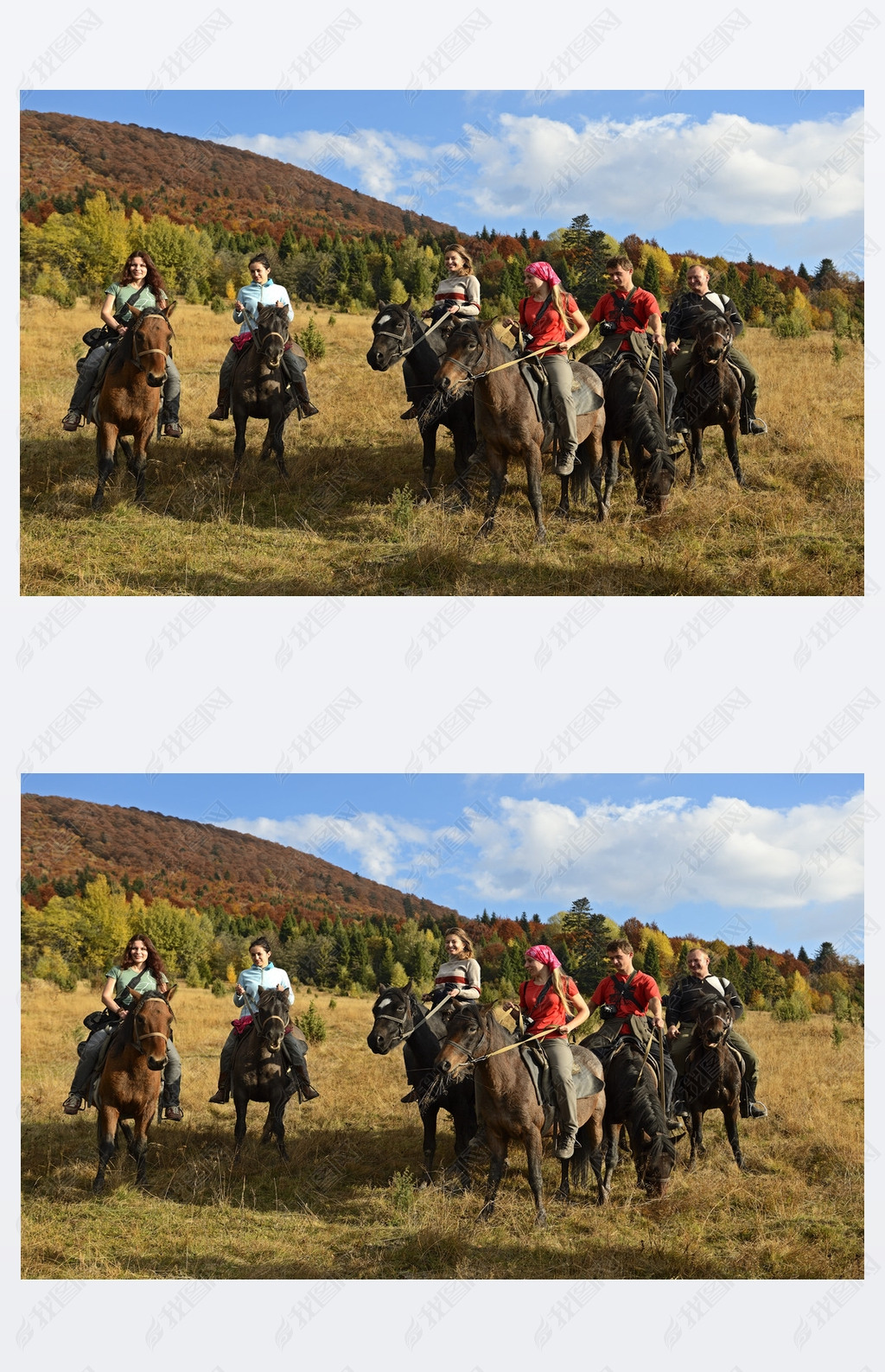 Equestrian touri in the Carpathians