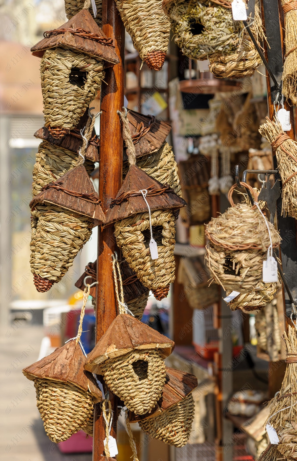 Woven bird boxes