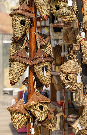 Woven bird boxes