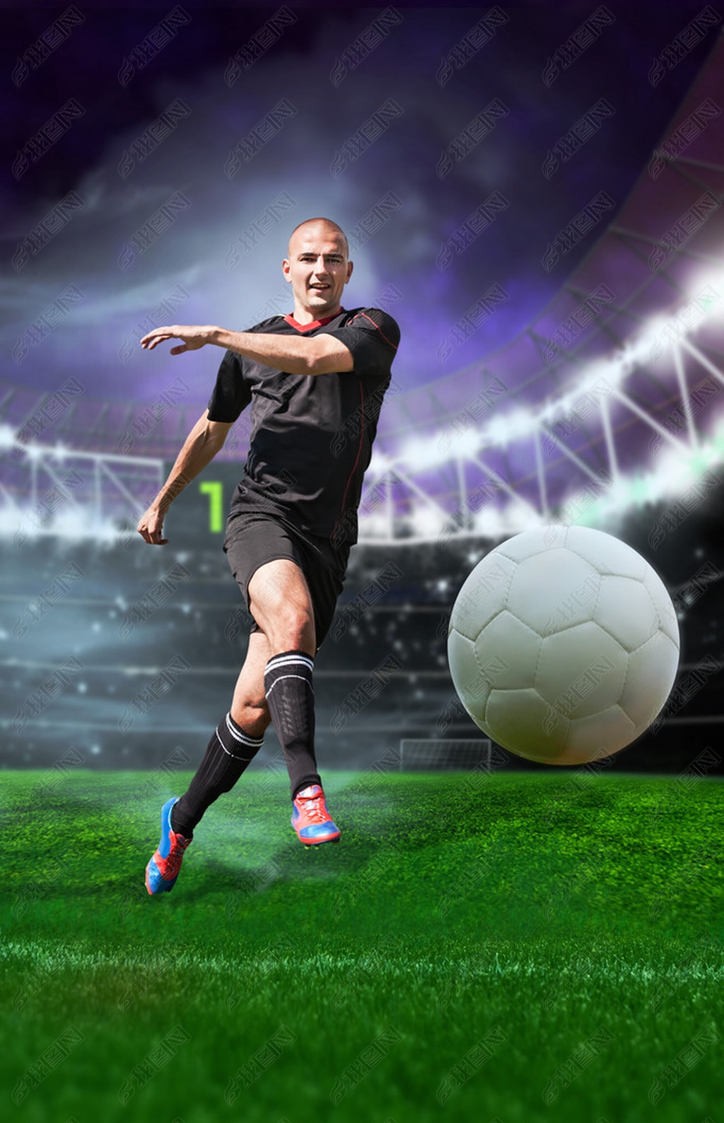 原创英俊的足球运动员版权可商用