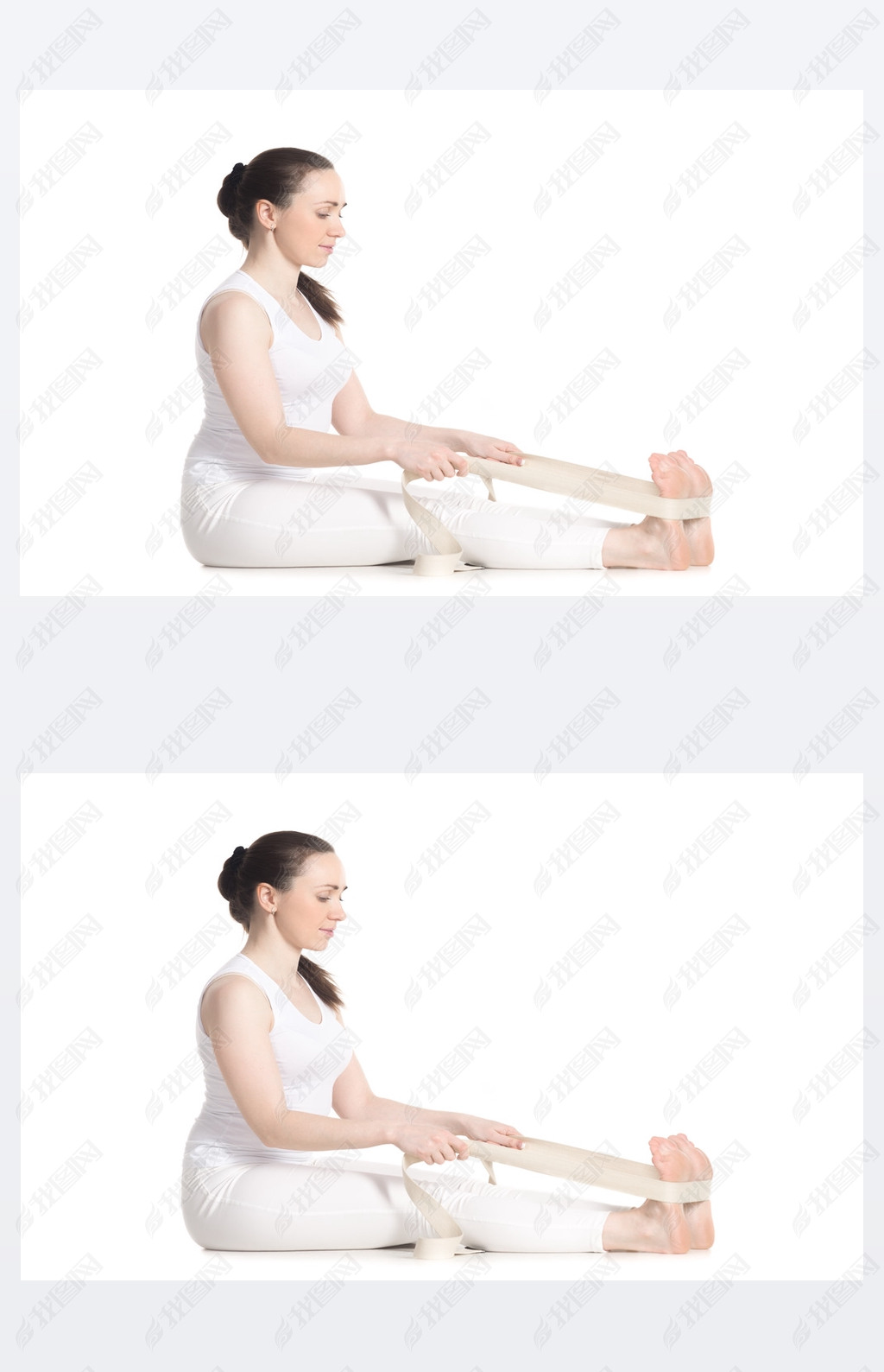 Yoga with props, paschimothanasana 