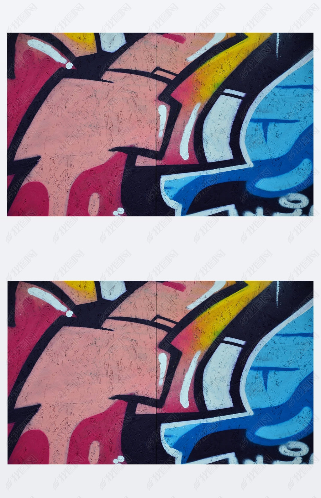 艺术在地下美丽的街头艺术涂鸦风格墙上装饰着抽象的图画房子油漆现代