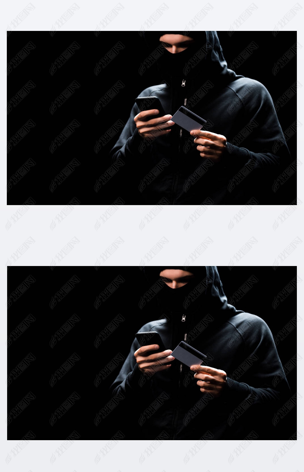 使用智能手机和持有信用卡隔离在黑名单上的黑客